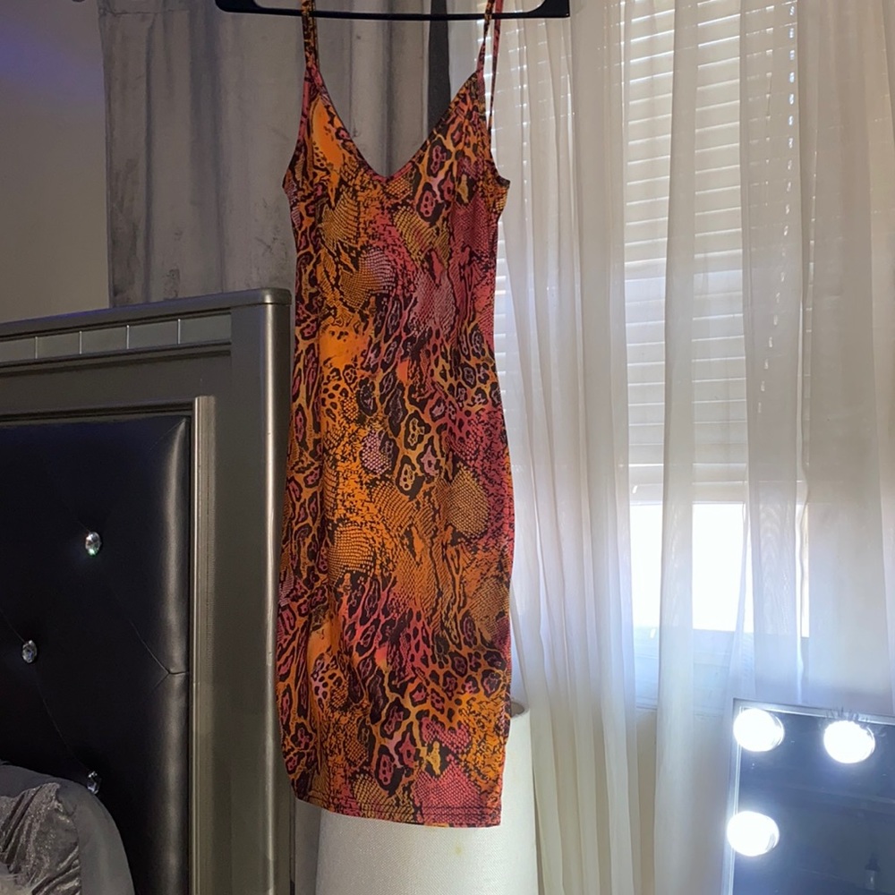 Snake print dress